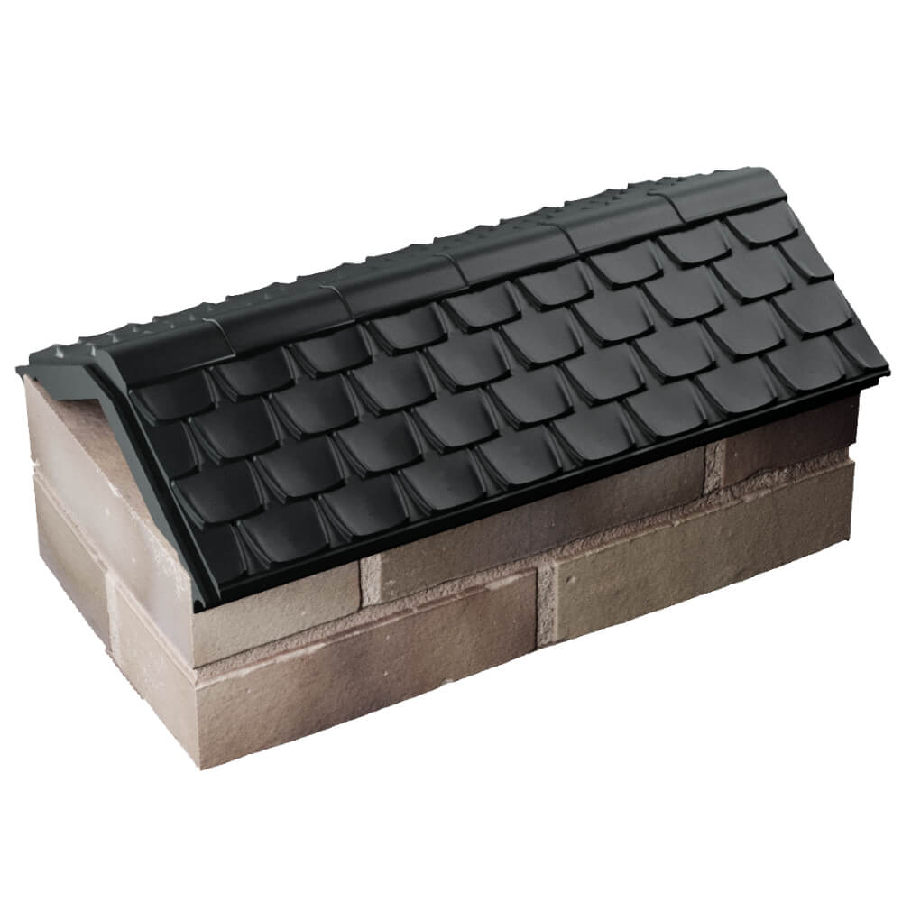 Парапет Zking Эльбрус Черный с посадкой на 1 кирпич (255мм) в Волоколамске фото