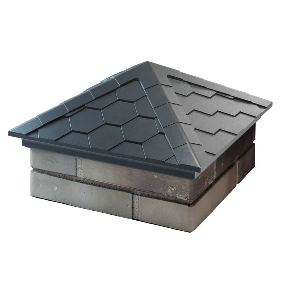 Колпак Zking Эверест Серый на столб 1.5х1.5 кирпича (390х390мм) в Волоколамске фото