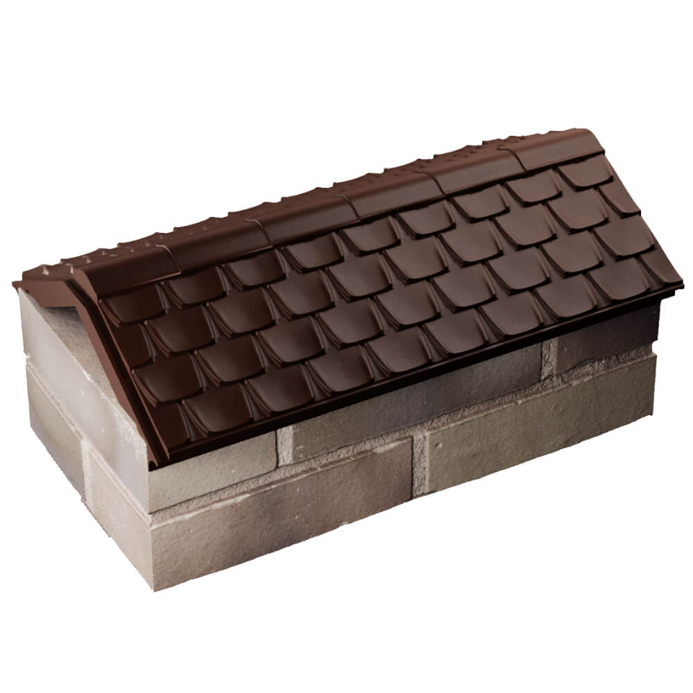 Парапет Zking Эльбрус Коричневый с посадкой на 1 кирпич (255мм) в Волоколамске фото