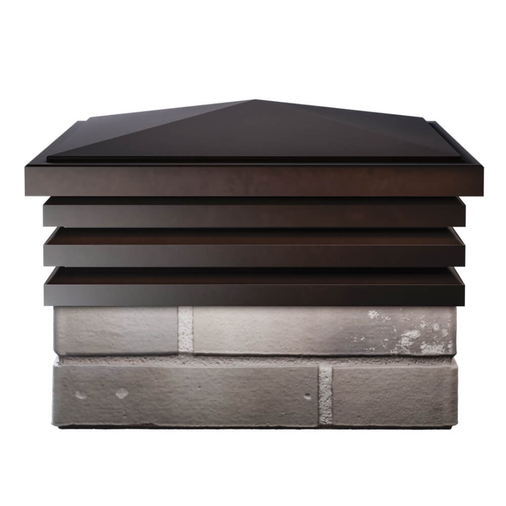 Колпак Zking Бона ХайТек Коричневый на столб 1.5х1.5 кирпича (385х385мм) Волоколамск фото