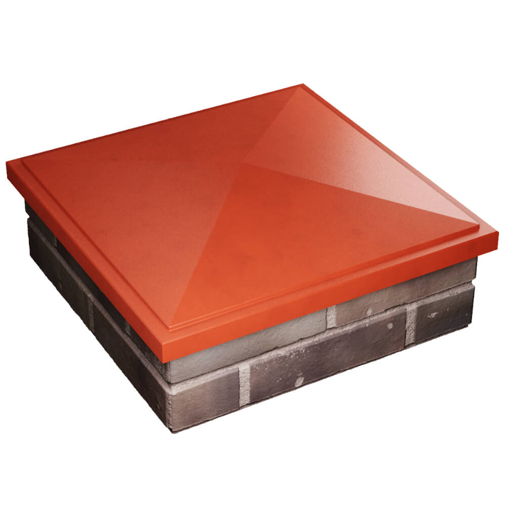 Колпак Zking БонаМоно Красный на столб 2х2 кирпича (515х515, 530х530мм) в Волоколамске фото