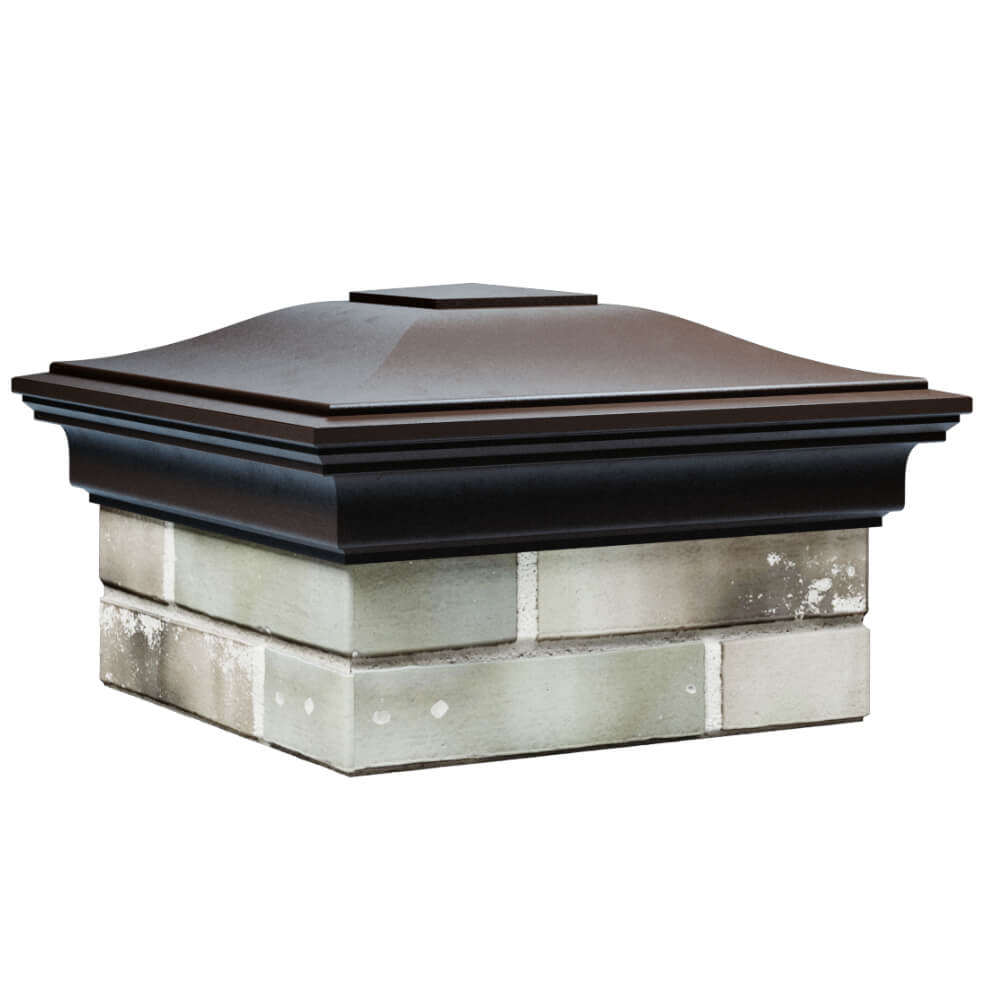 Колпак Zking Монблан Коричневый на столб 1.5х1.5 кирпича (385х385мм) в Волоколамске фото