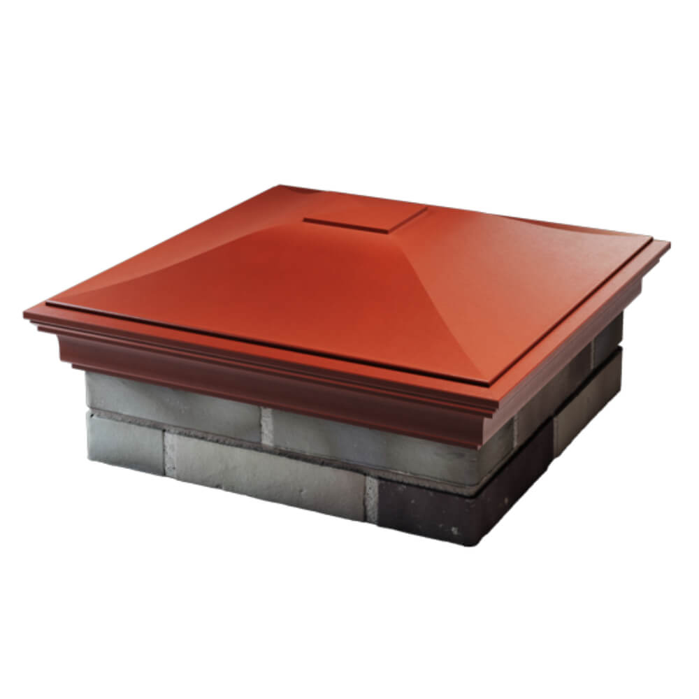 Колпак Zking Монблан Красный на столб 2х2 кирпича (515х515мм) в Волоколамске фото