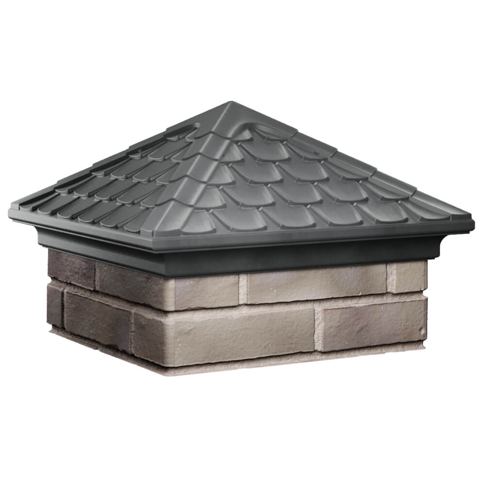 Колпак Zking Эльбрус Серый на столб 1.5х1.5 кирпича (385х385мм) в Волоколамске фото