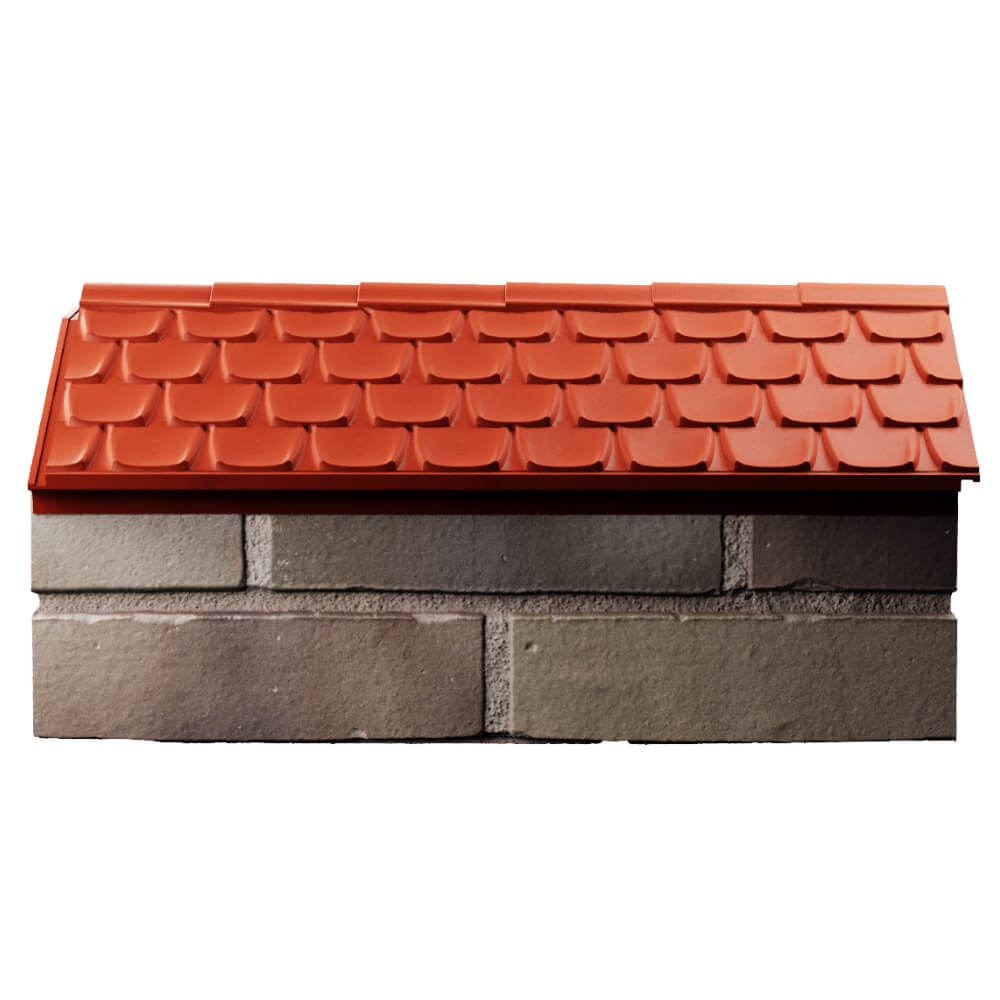 Парапет Zking Эльбрус Красный с посадкой на 1 кирпич (255мм) в Волоколамске фото