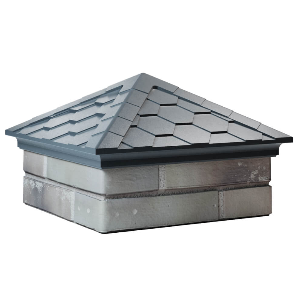 Колпак Zking Эверест Серый на столб 1.5х1.5 кирпича (390х390мм) в Волоколамске фото