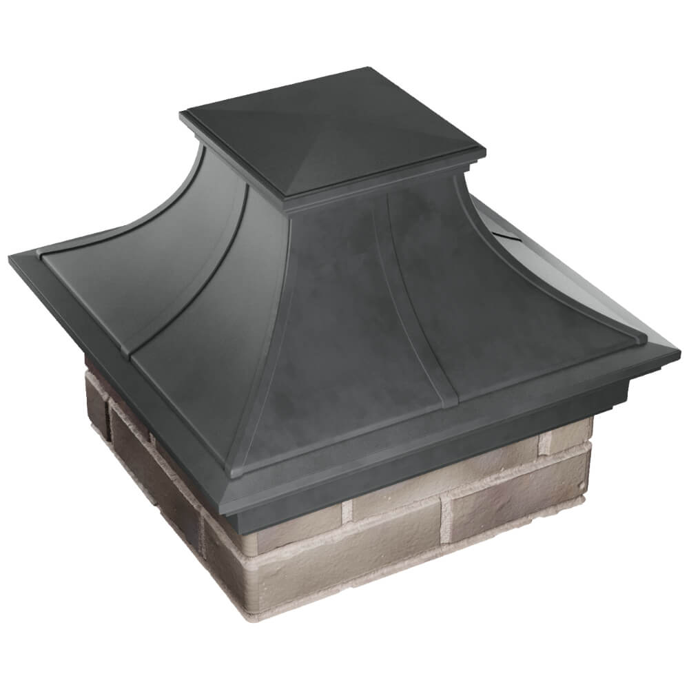 Колпак Zking Монблан Премиум Серый на столб 1.5х1.5 кирпича (385х385мм) в Волоколамске фото