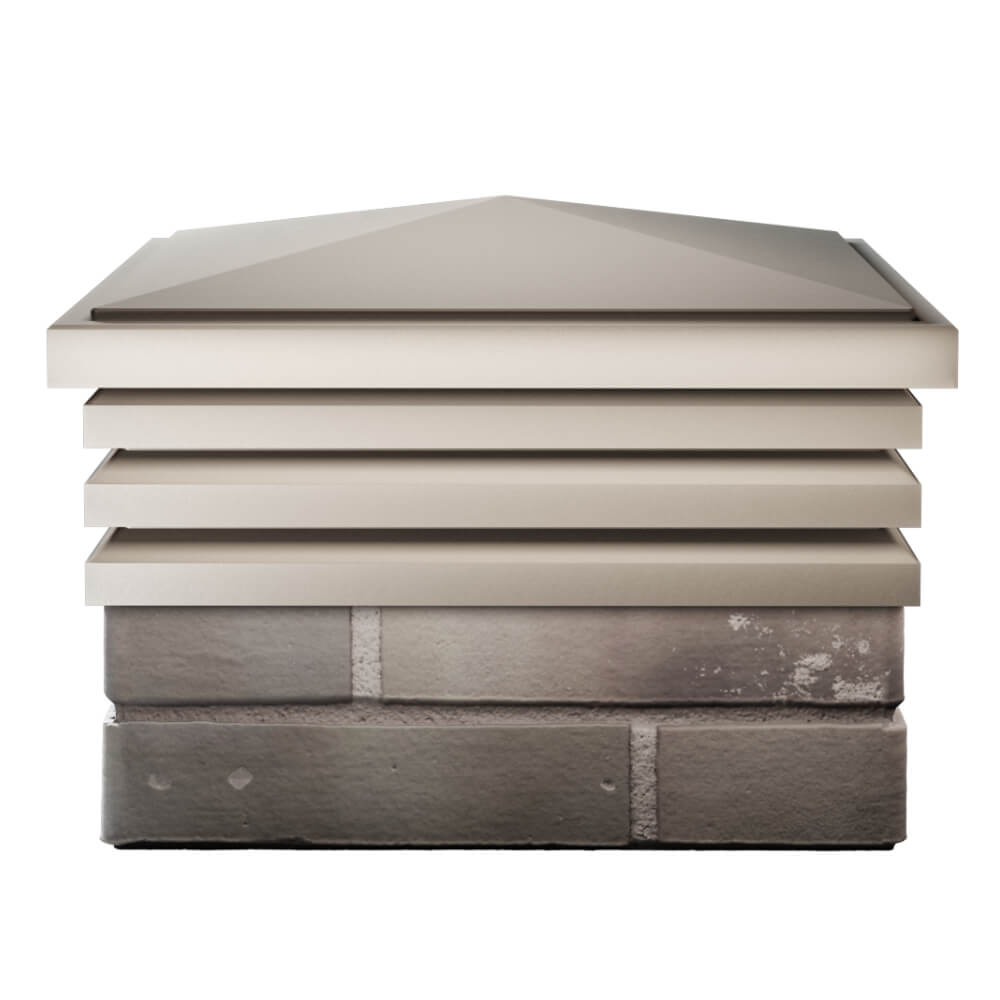 Колпак Zking Бона ХайТек Бежевый на столб 1.5х1.5 кирпича (385х385мм) Волоколамск фото