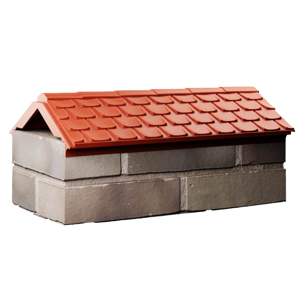Парапет Zking Эльбрус Красный с посадкой на 1 кирпич (255мм) Волоколамск фото