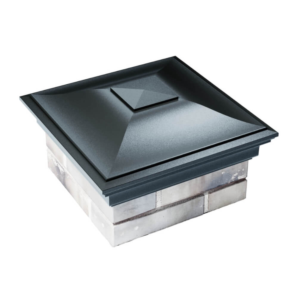 Колпак Zking Монблан Черный на столб 1.5х1.5 еврокирпича 0.7НФ (355х355мм) в Волоколамске фото