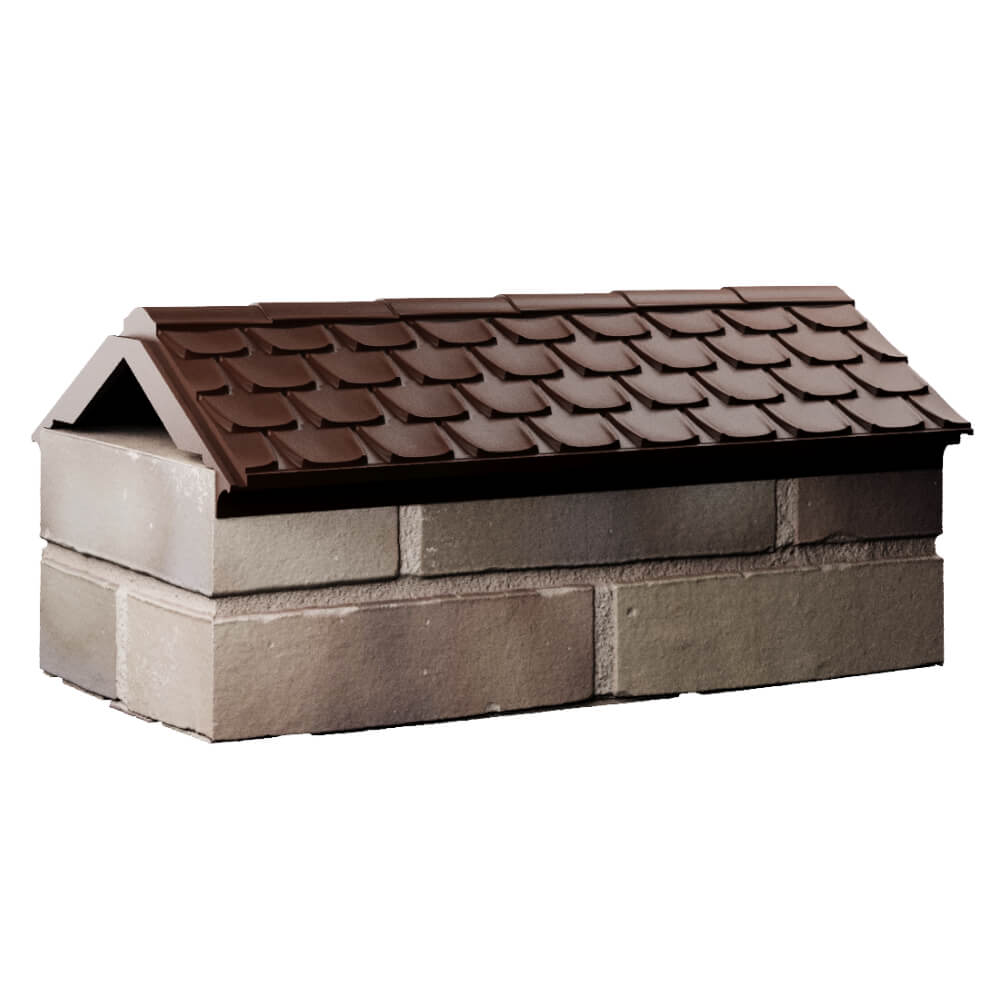 Парапет Zking Эльбрус Коричневый с посадкой на 1 кирпич (255мм) Волоколамск фото