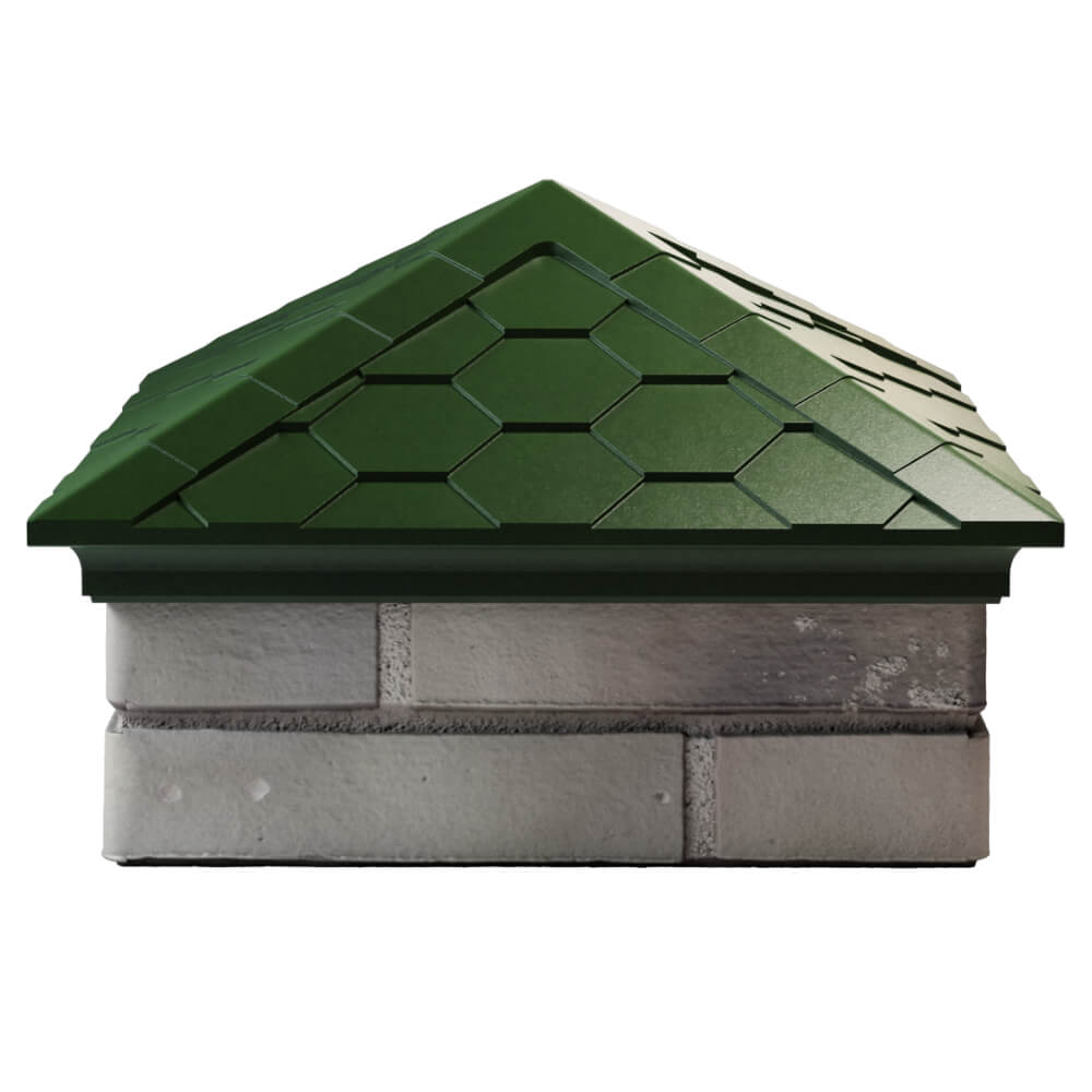 Колпак Zking Эверест Зеленый на столб 1.5х1.5 кирпича (390х390мм) Волоколамск фото
